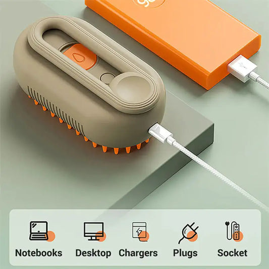 SteamGroom™ – 3-in-1 Electric Pet Brush & Steamer