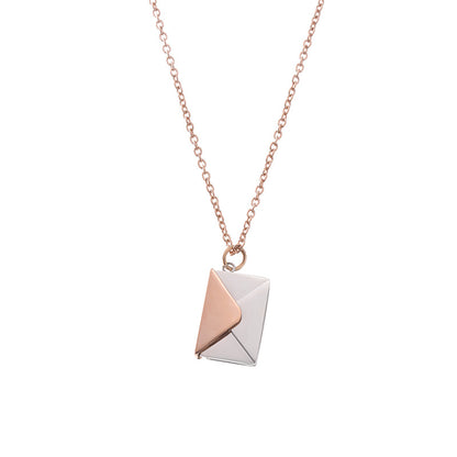 All-match Envelope Love Letter Necklace Simple Clavicle Chain