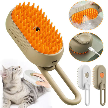 SteamGroom™ – 3-in-1 Electric Pet Brush & Steamer