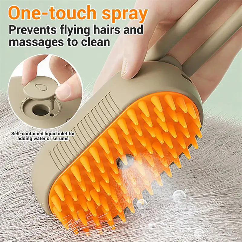 SteamGroom™ – 3-in-1 Electric Pet Brush & Steamer