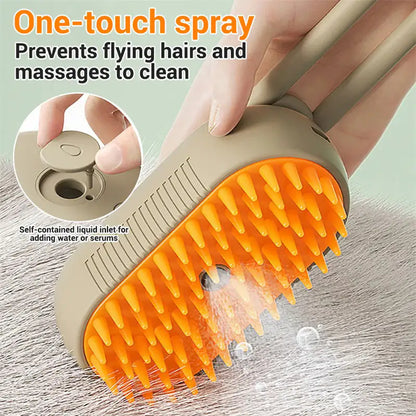SteamGroom™ – 3-in-1 Electric Pet Brush & Steamer