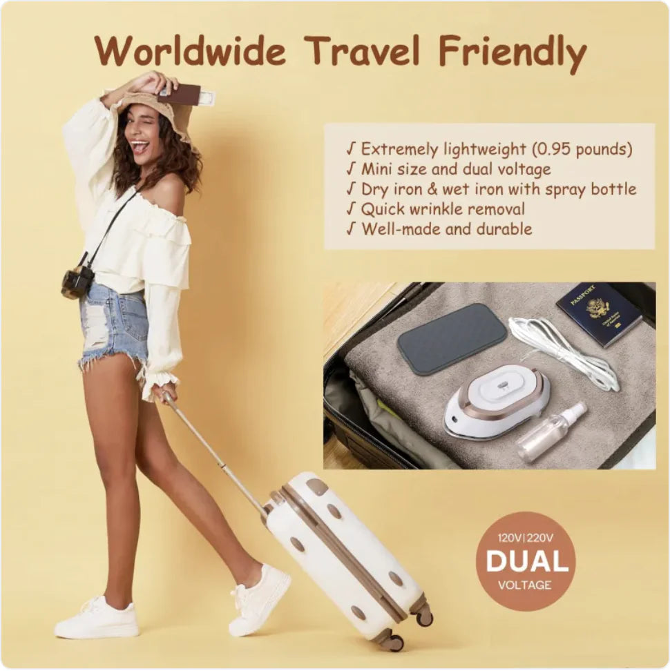 Micro Travel Iron for Wrinkle-Free