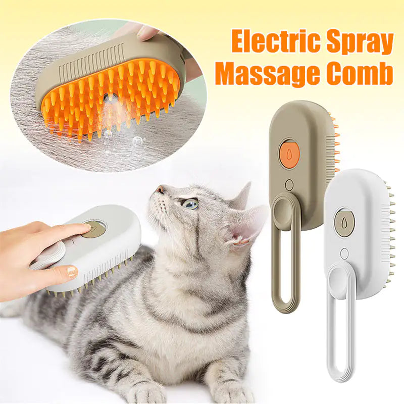 SteamGroom™ – 3-in-1 Electric Pet Brush & Steamer