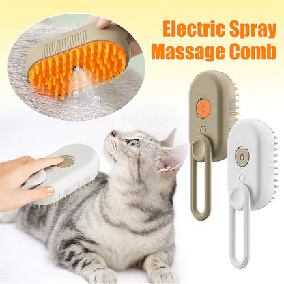 SteamGroom™ – 3-in-1 Electric Pet Brush & Steamer