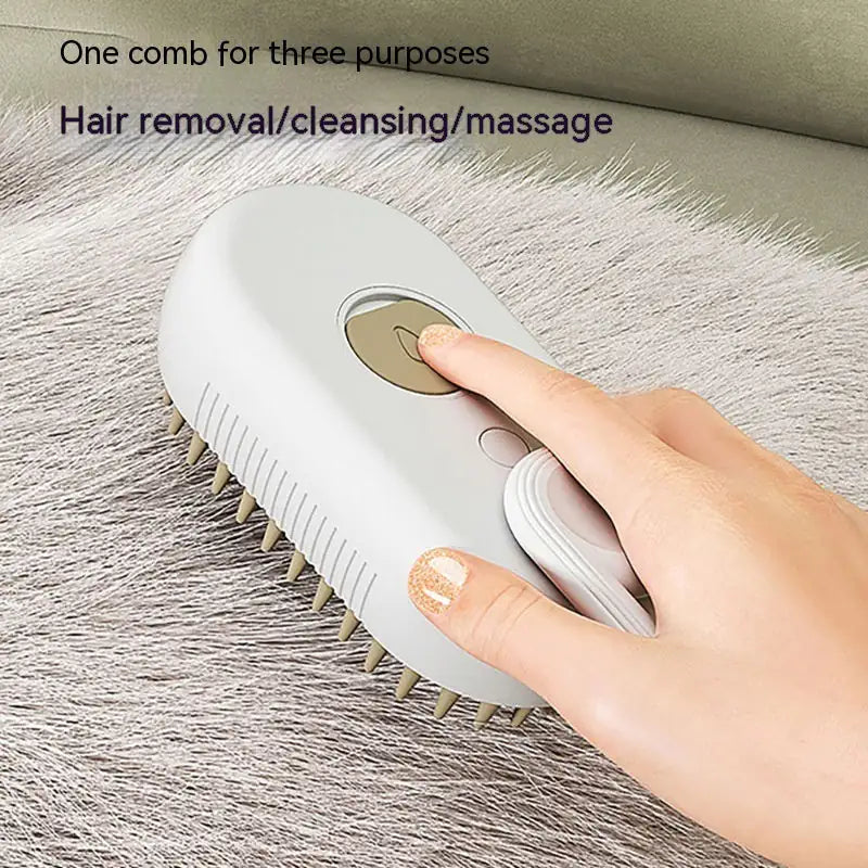 SteamGroom™ – 3-in-1 Electric Pet Brush & Steamer